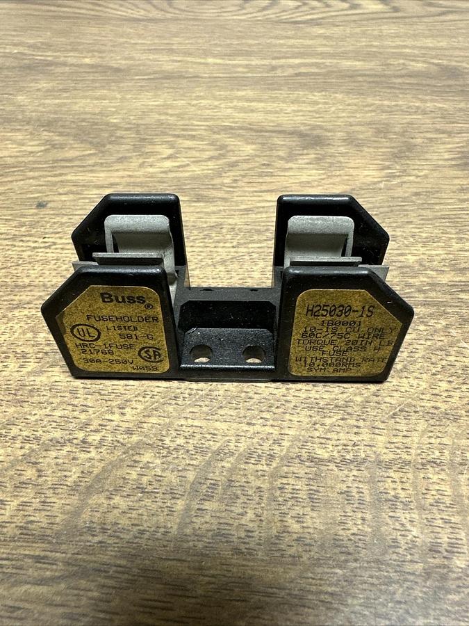 Used Buss,H25030-1S,Fuse Holder