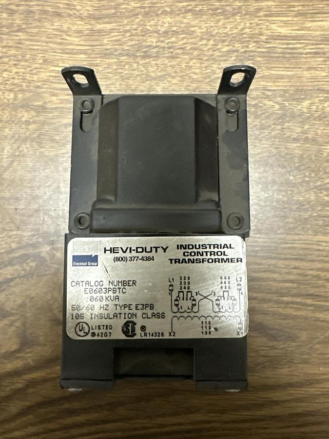 Used Hevi-Duty,E0603PBTC,Industrial Control Transformer