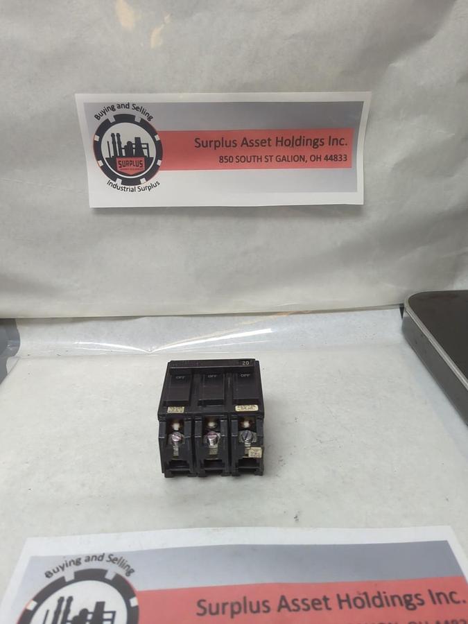 Used GENERAL ELECTRIC,HACR320,CIRCUIT BREAKER 3-POLE 20 AMP PRE-OWNED