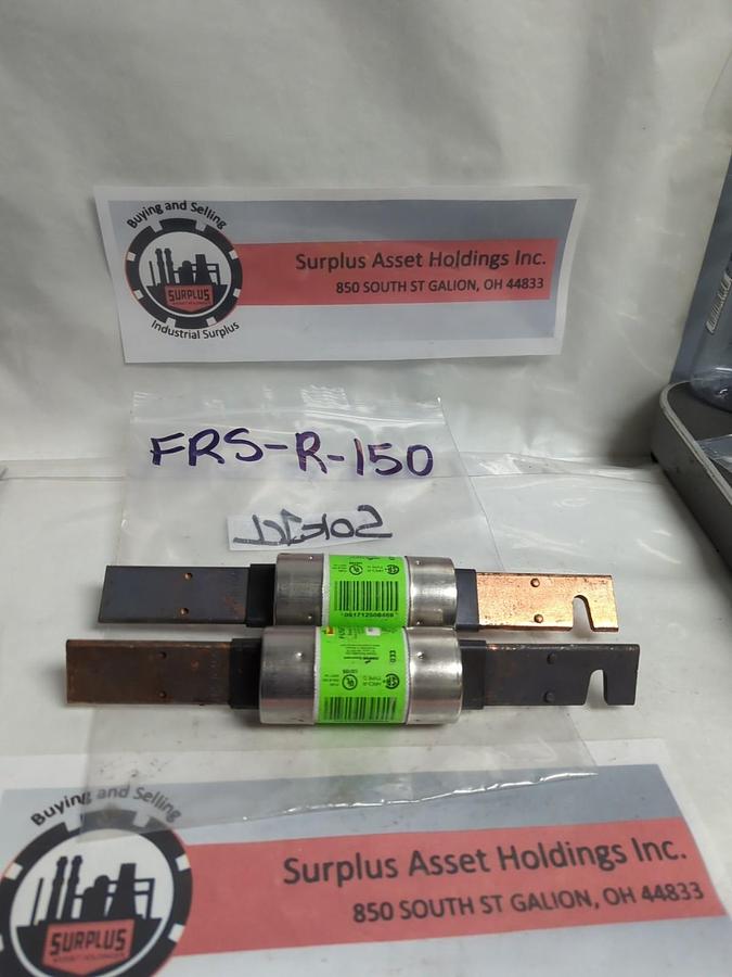 Used COOPER BUSSMANN,FRS-R-150,FUSETRON 150 AMP FUSE LOT OF 2 PRE-OWNED