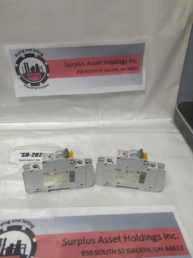Used EATON,WMZT1D07,1-POLE 7 AMP CIRCUIT BREAKER LOT OF 2 PRE-OWNED