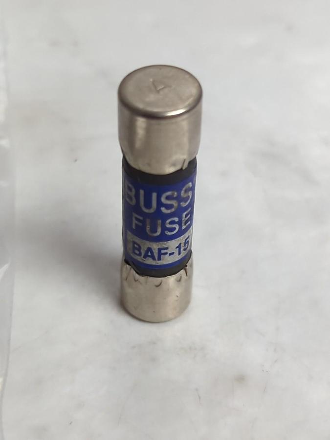 Used COOPER BUSSMANN,BAF-15,BUSS 15 AMP FUSE LOT OF 6 PRE-OWNED
