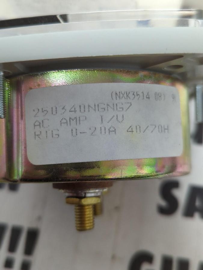 YOKOGAWA,250340NGNG,PANEL METER AC AMP 1/V RIG 0-20A 4H/20H NOS