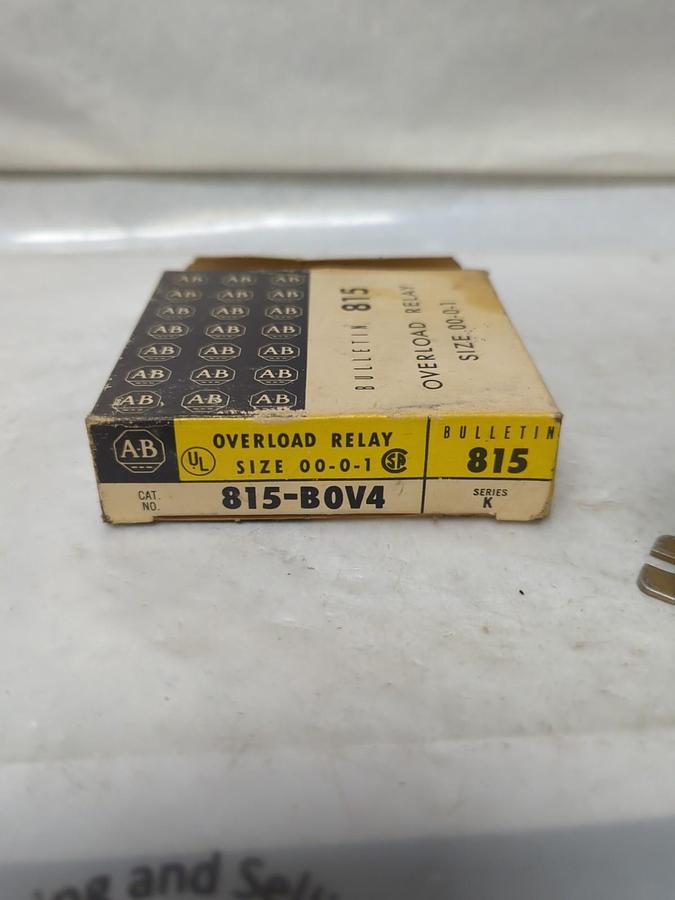 ALLEN BRADLEY,815-B0V4,OVERLOAD RELAY SIZE 00-0-1 BUL 815 NOS