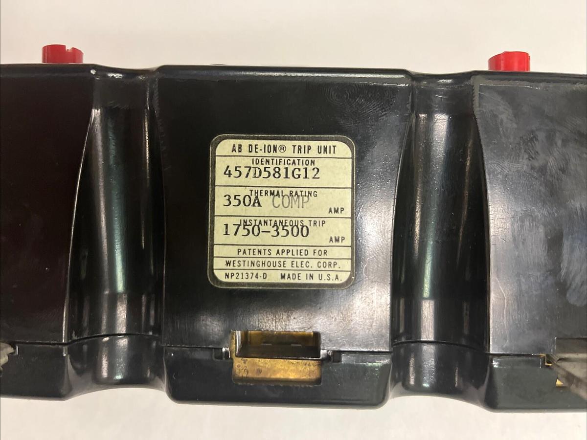 WESTINGHOUSE,475D581G12,AB DE-ION CIRCUIT BREAKER TRIP UNIT 350A