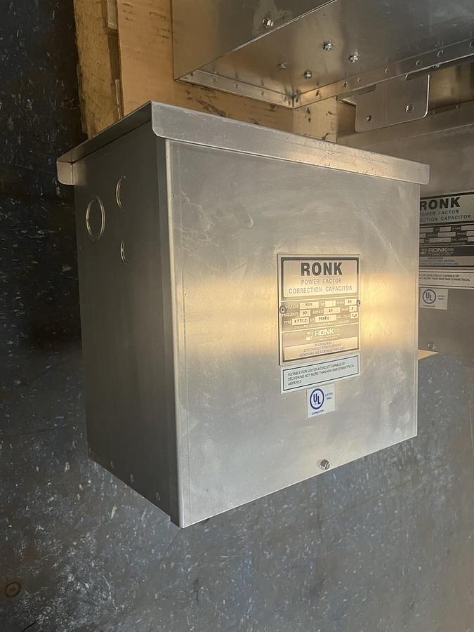 Used RONK RONKEN,477CC,POWER FACTOR CORRECTION CAPACITOR 30KVAR 3PH 480V