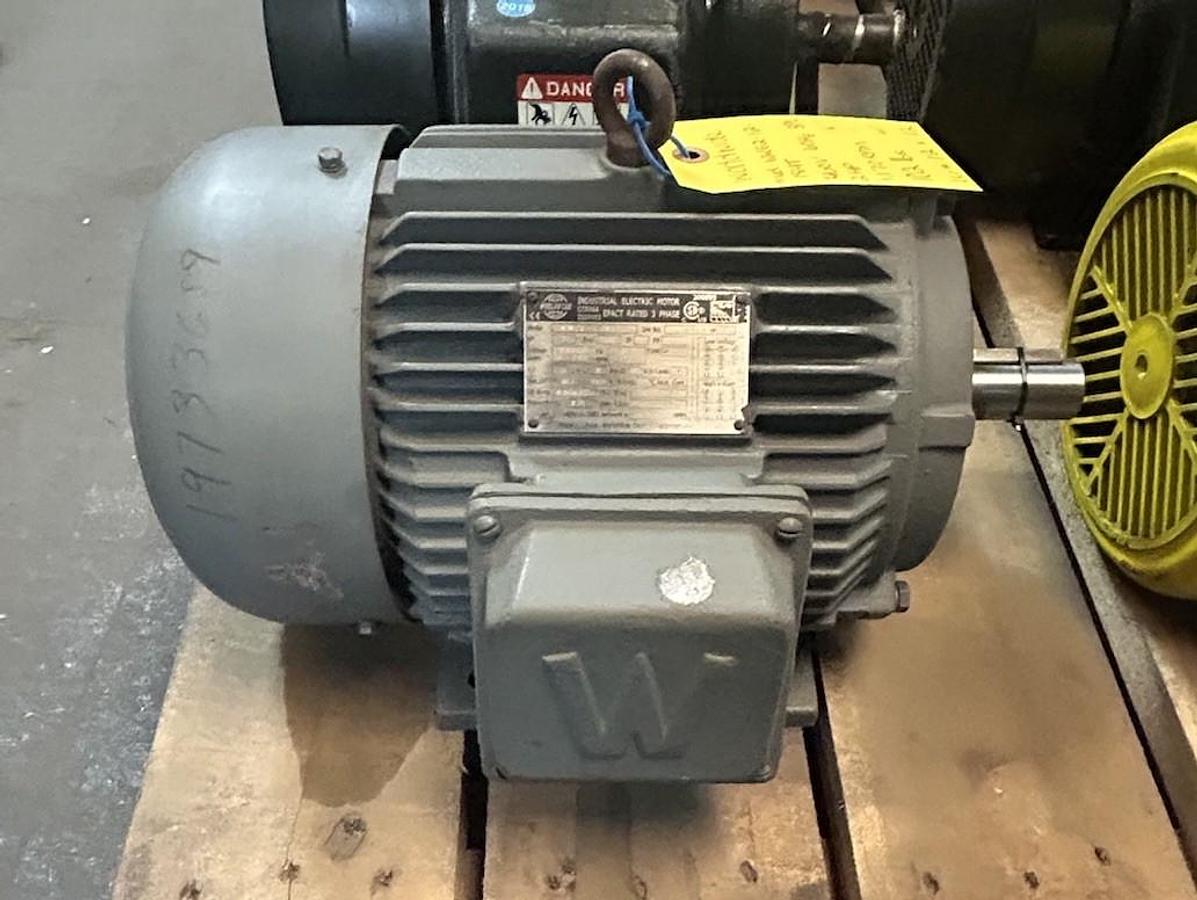 Used WORLDWIDE ELECTRIC,WWE2-12-184T,MOTOR 2HP 230/460V 1170RPM 3PH 184T FRAME