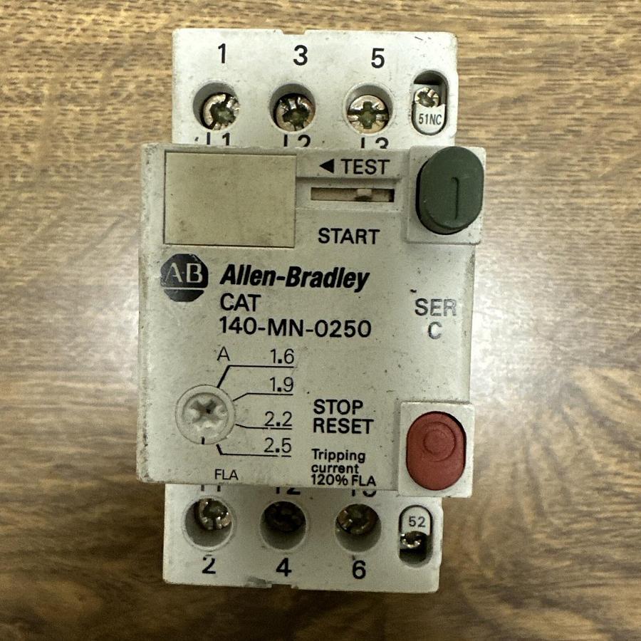 Used Allen Bradley,140-MN-0250 Ser C,Manual Starter