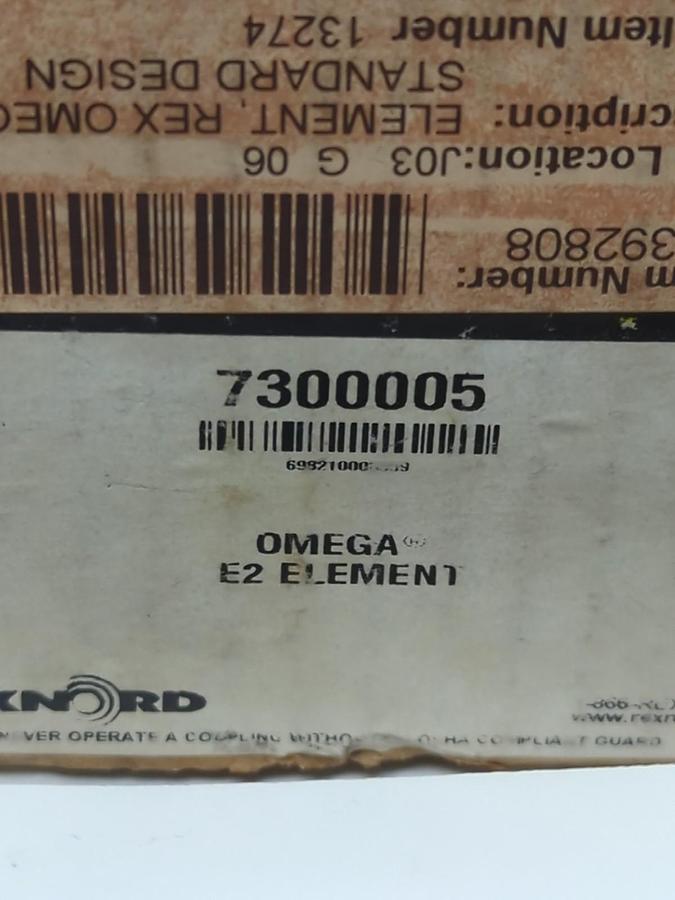 REXNORD,7300005,OMEGA E2 ELEMENT STANDARD COUPLING NOS