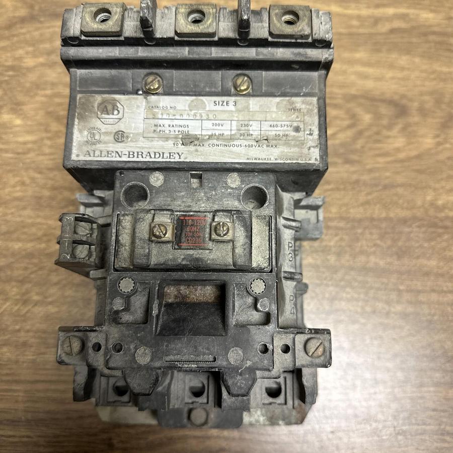 Used Allen-Bradley,500-D0D930,Size 3 Motor Starter WCoil CD236