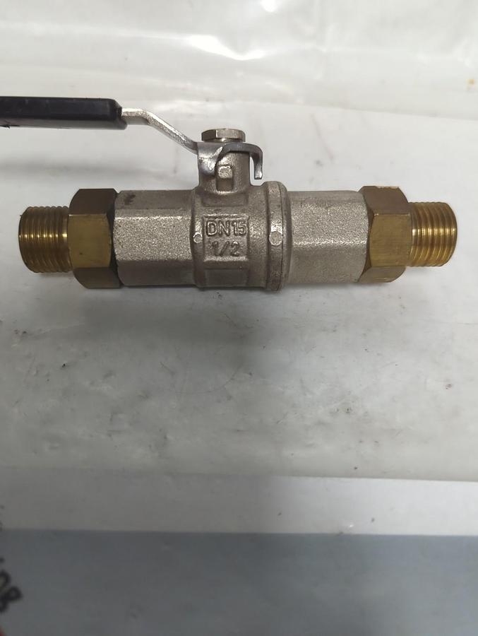 Used FK,DIN-DVGW,BALL VALVE WITH MALE ADAPTERS 1/2 INCH ALLGAS PN1 PRE-OWNED