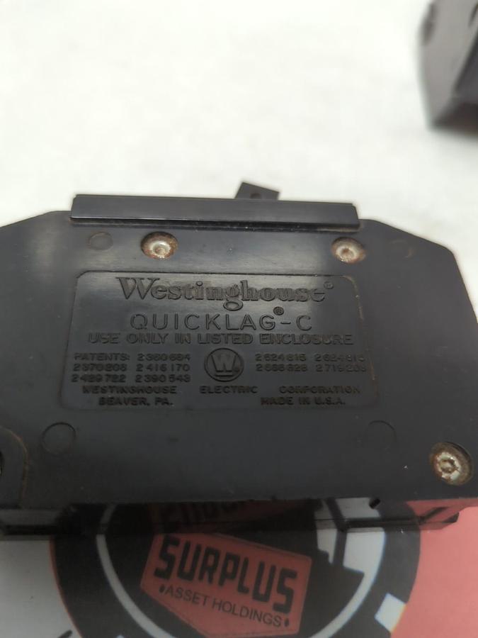Used WESTINGHOUSE,FF-16,CIRCUIT BREAKER 30 AMP 1-POLE LOT OF 2 PRE-OWNED