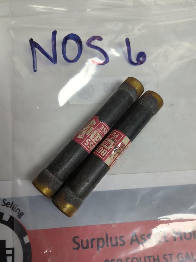 Used COOPER BUSSMANN,NOS 6,ONE-TIME 6 AMP FUSE LOT OF 2 PRE-OWNED