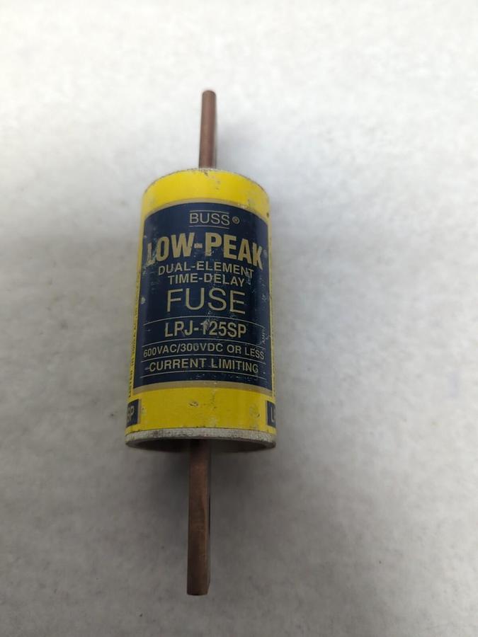 Used COOPER BUSSMANN,LPJ-125SP,LOW-PEAK 125 AMP FUSE PRE-OWNED