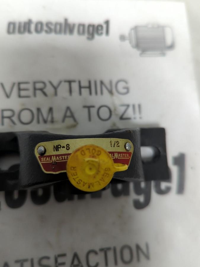 SEALMASTER,NP-8 1/2,PILLOW BLOCK BEARING 1/2 INCH BORE MISSING BOX