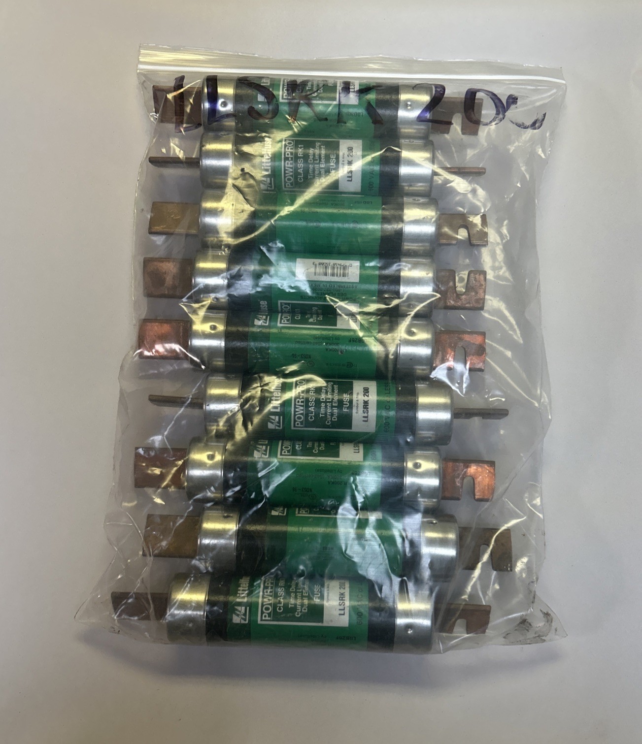 Used LITTELFUSE,LLSRK200,FUSE 200A 600V LOT OF 9