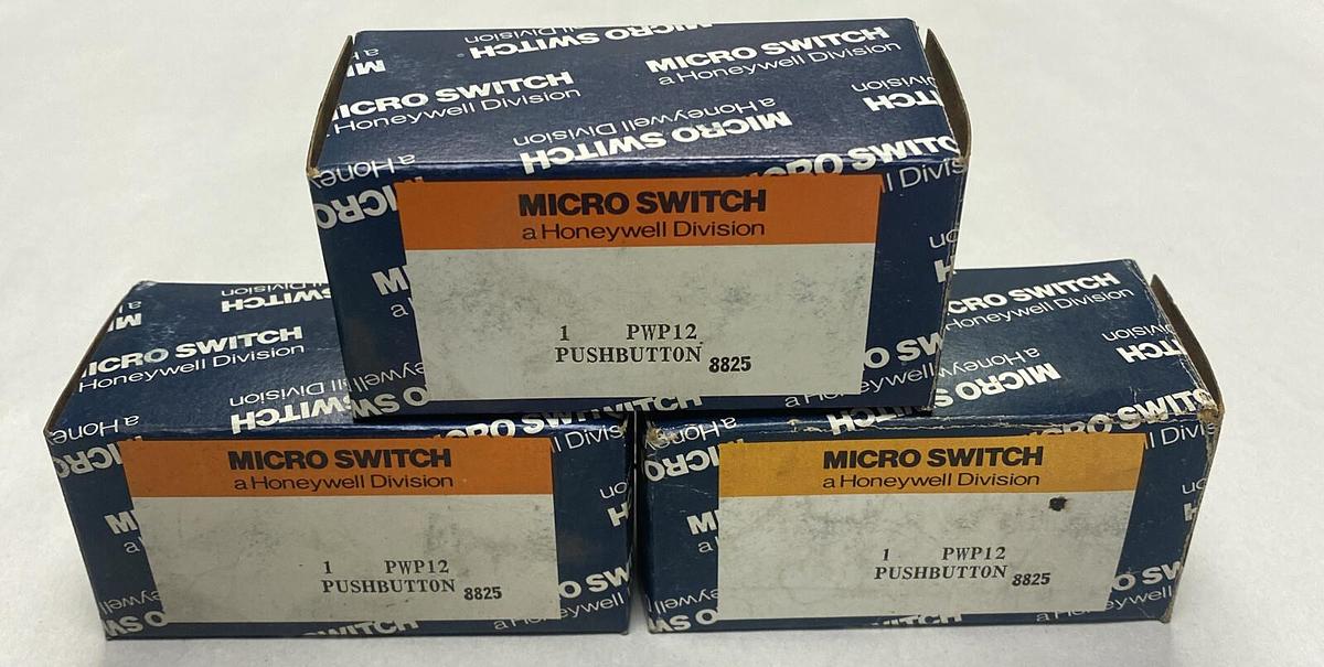 HONEYWELL MICROSWITCH,PWP12,PUSH BUTTON OPERATOR LOT OF 3 NOS