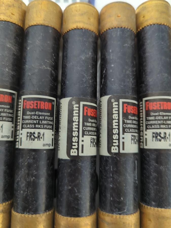 COOPER BUSSMANN,FRS-R-1,FUSETRON 1 AMP FUSES LOT OF 6 NOS