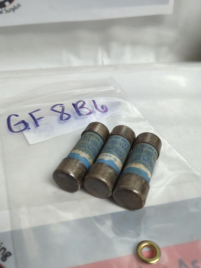 Used GE,GF8B6,CLF FUSE 6 AMP LOT OF 3 PRE-OWNED