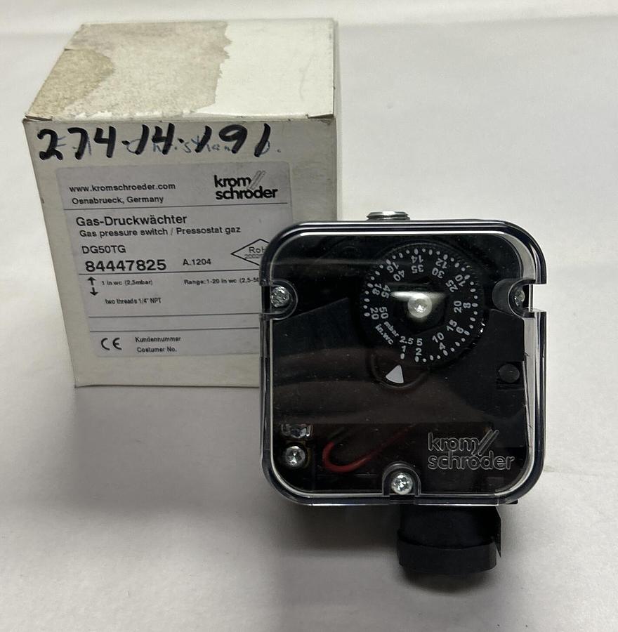 Used KROM SCHRODER,DG50TG 84447825,GAS PRESSURE SWITCH NEW