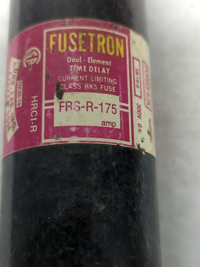 Used COOPER BUSSMANN,FRS-R-175,FUSETRON 175 AMP FUSE PRE-OWNED