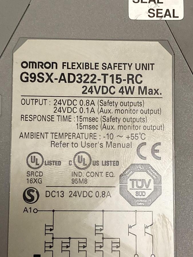 Used Omron,G9SX-AD322-T15-RC,Flexible Safety Relay
