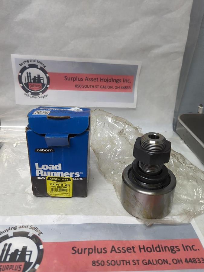 OSBORN,PLR-3,LOAD RUNNER/CAM FOLLOWER HEAVY DUTY IDLER ROLLER 3 INCH NOS