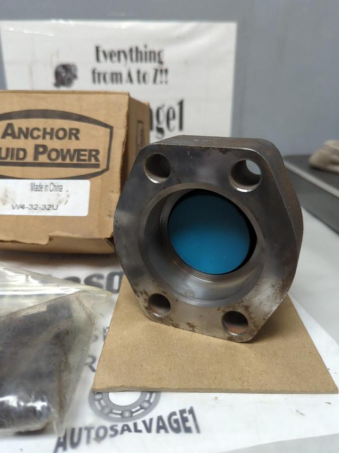ANCHOR FLUID POWER,W4-32-32U,FLAT SOCKET WELD PIPE FLANGE 4-BOLT NOS