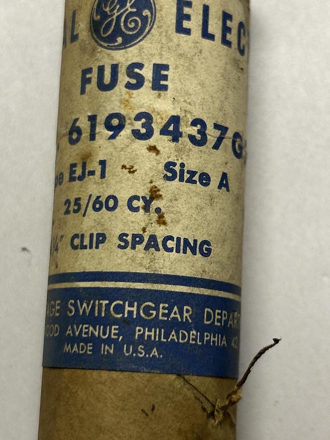 GENERAL ELECTRIC,6193437G2,TYPE EJ-1 FUSE 5E AMP LOT OF 6 NOS