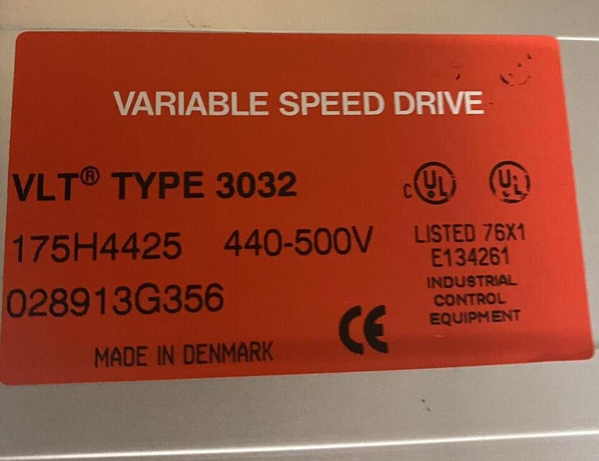 Used DANFOSS,175H4425,VARIABLE SPEED DRIVE 440-500V 30HP