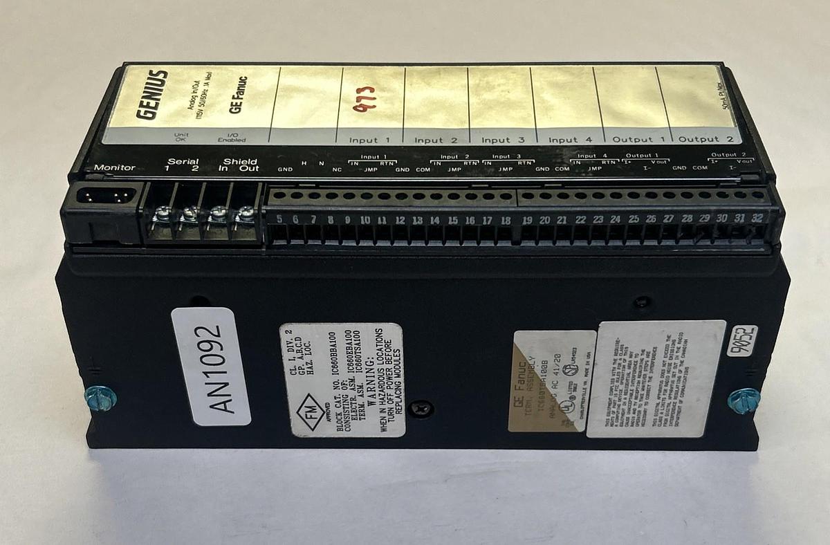 Used GE FANUC,IC660EBA100A,ANALOG IN / OUT GENIUS MODULE