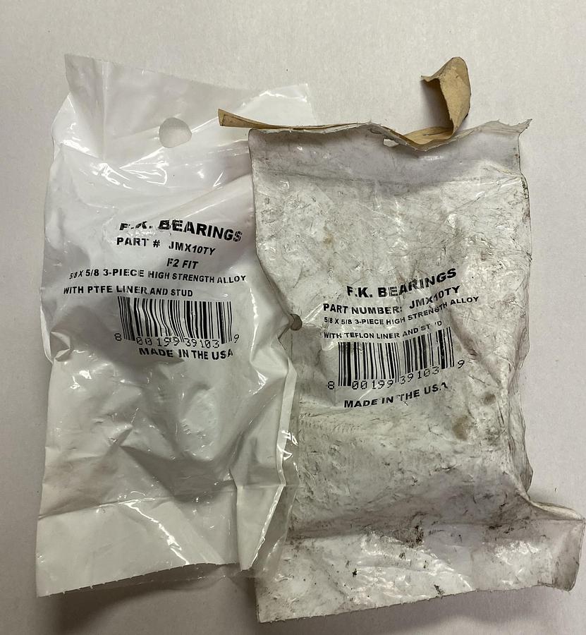 FK BEARINGS,JMX10TY,STEEL BALL JOINT ROD END MALE LOT OF 2 NEW