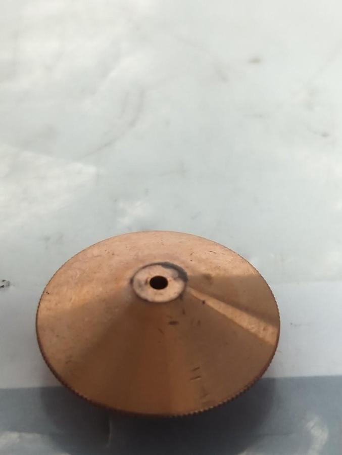 Used TRUMPF,0237501,CHROME PLATED LASER MACHINE NOZZLE 1.7MM/M8/ECE LOT OF 12
