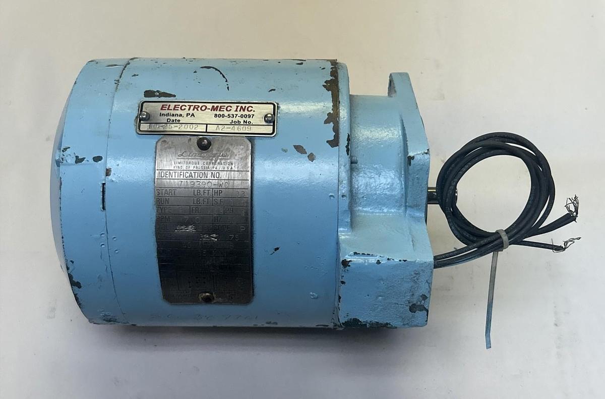 Used LIMITORQUE CORP,719390-WC,MOTOR .33HP 1700RPM 460V K48 FRAME