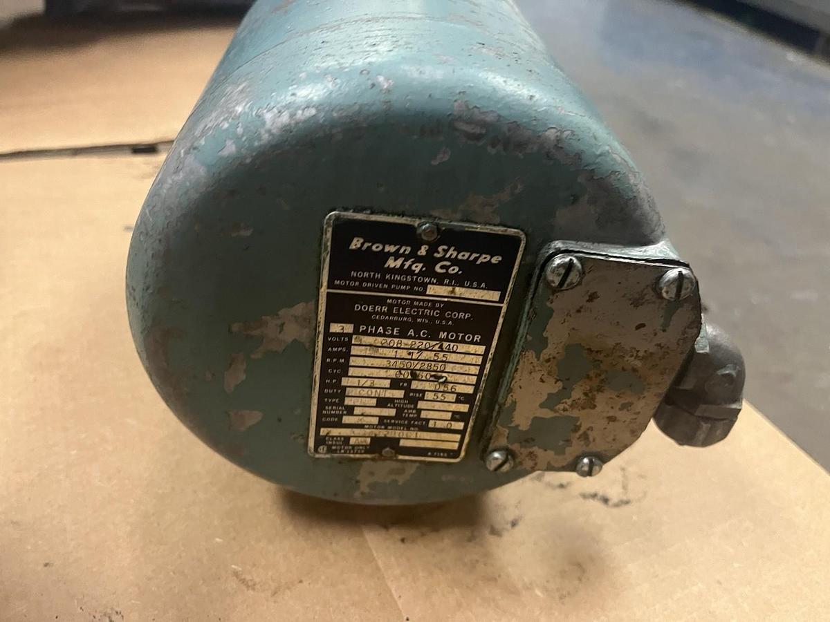 Used BROWN AND SHARPE,63473B0G1,AC MOTOR 1/3HP 3450RPM D56 3PH