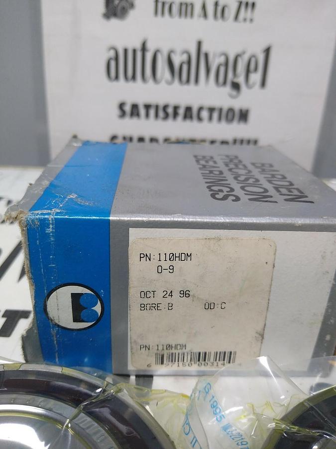 Barden,110HDM,Angular Contact Bearing NOS