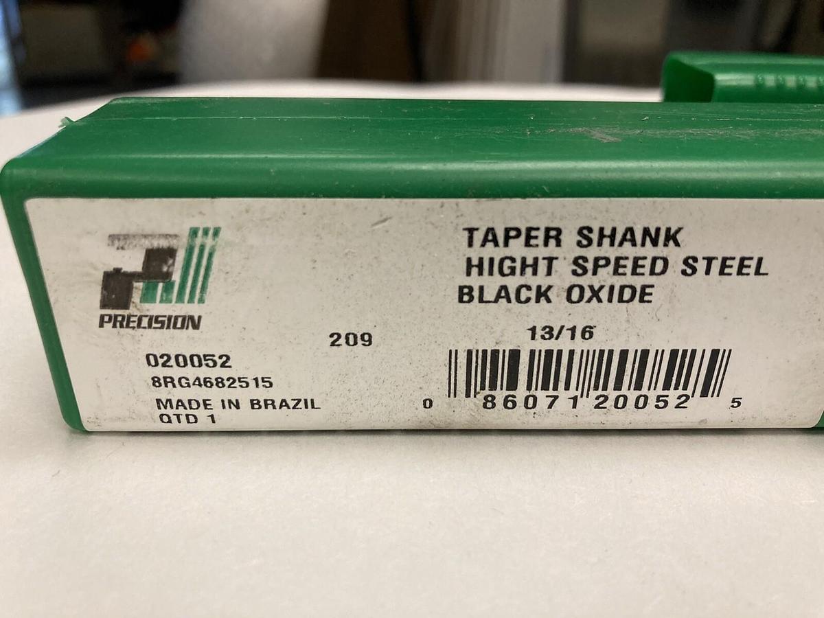 Precision,020052,13/16 INCH HSS RH Taper Shank Drill Bit