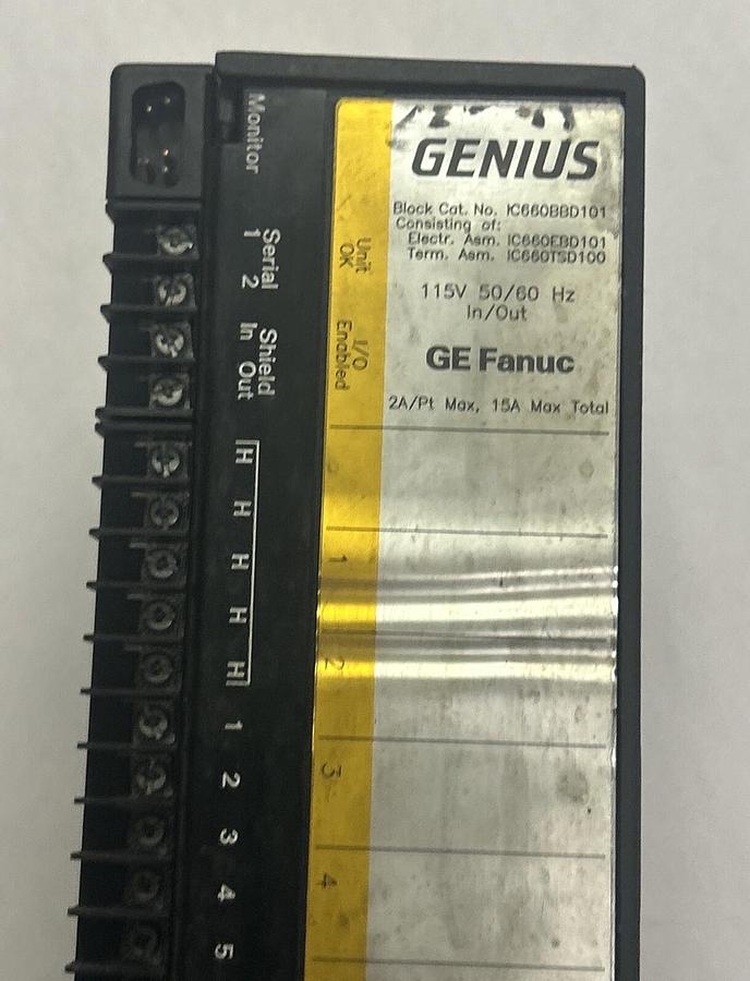Used GE FANUC,IC660BBD101,GENIUS BLOCK I/O MODULE