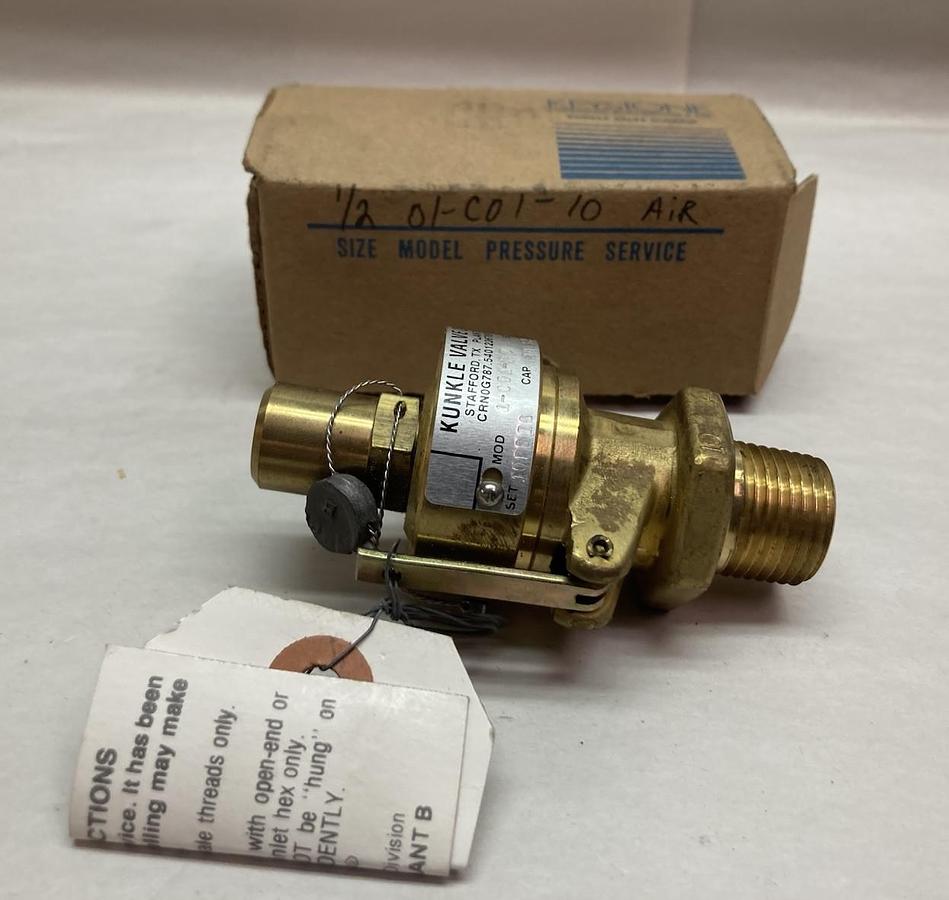 Used Kunkle Valve,1-C01-DC,Relief Valve Size 1/2