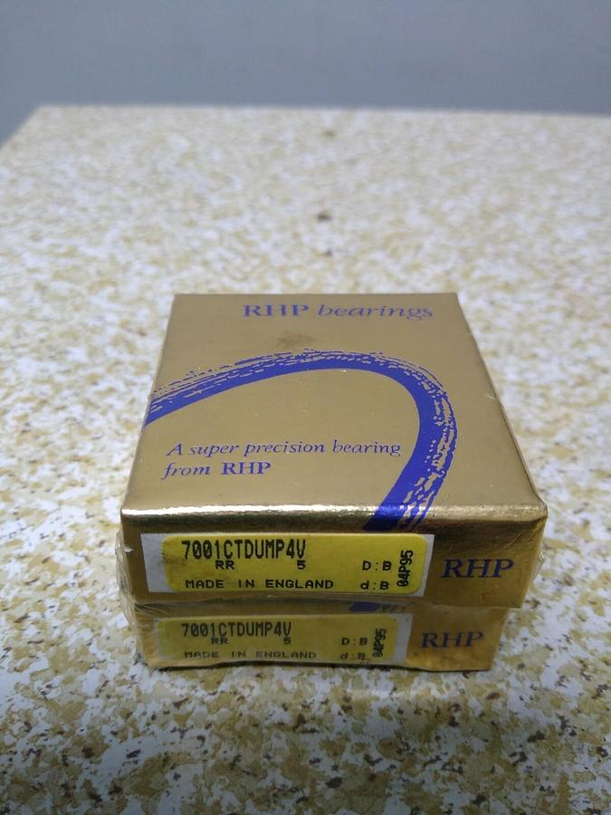 Used RHP,7001CTDUMP4V ,Super Precision Bearing Set of 2 NOS