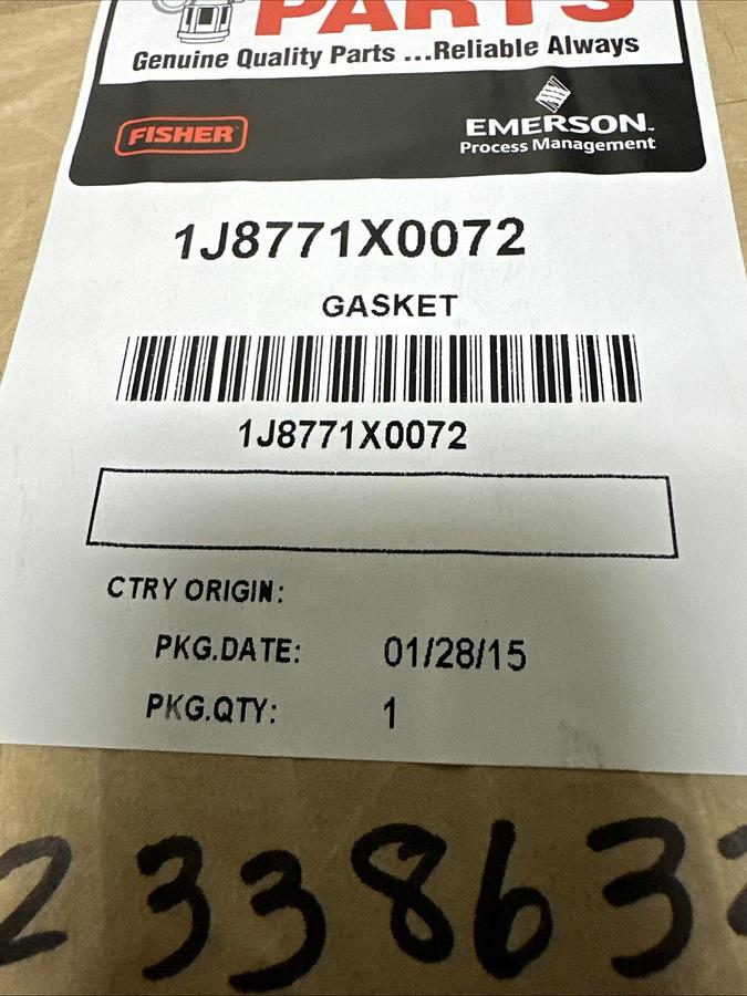 Used Fisher,1J8771X0072,Gasket