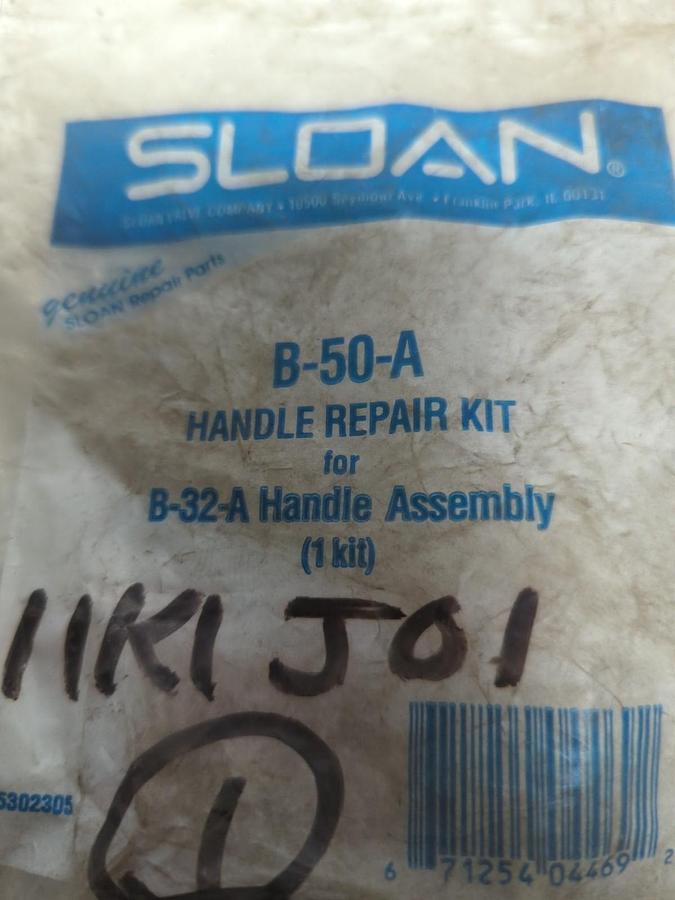 SLOAN,B-50-A,HANDLE REPAIR KIT FOR B-32-A HANDLE ASSY LOT OF 2 NOS