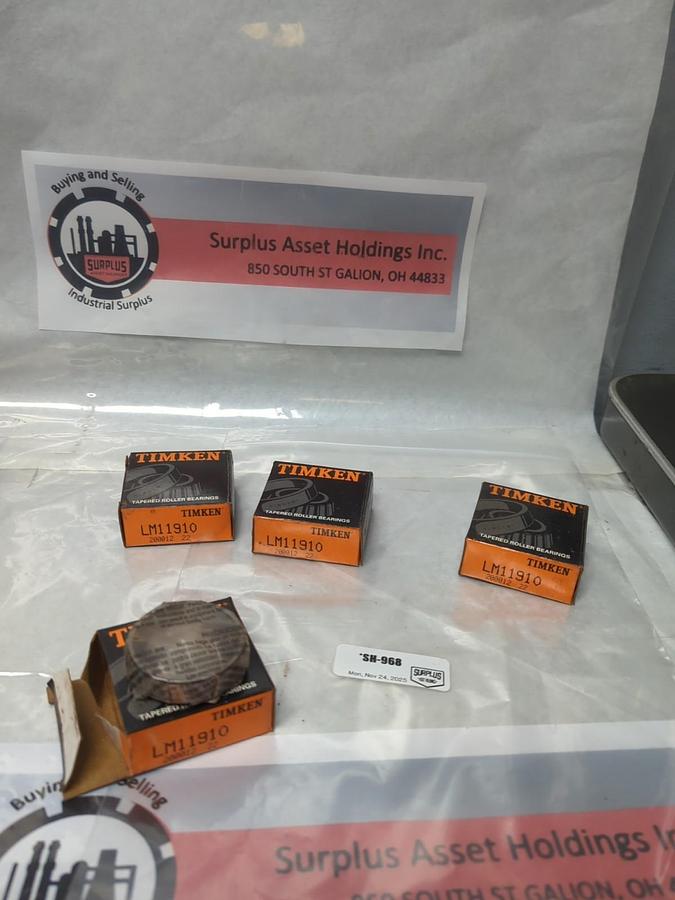 TIMKEN,LM11910,ROLLER BEARING CUP LOT OF 4 NOS