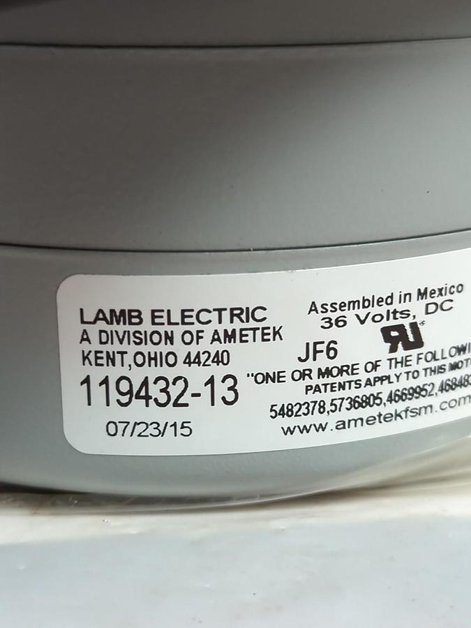 LAMB ELECTRIC,119432-13,VACUUM MOTOR NOS
