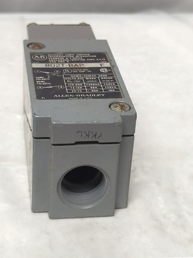 Used ALLEN BRADLEY,802T-BAP,SERIES F OILTIGHT LIMIT SWITCH PRE-OWNED