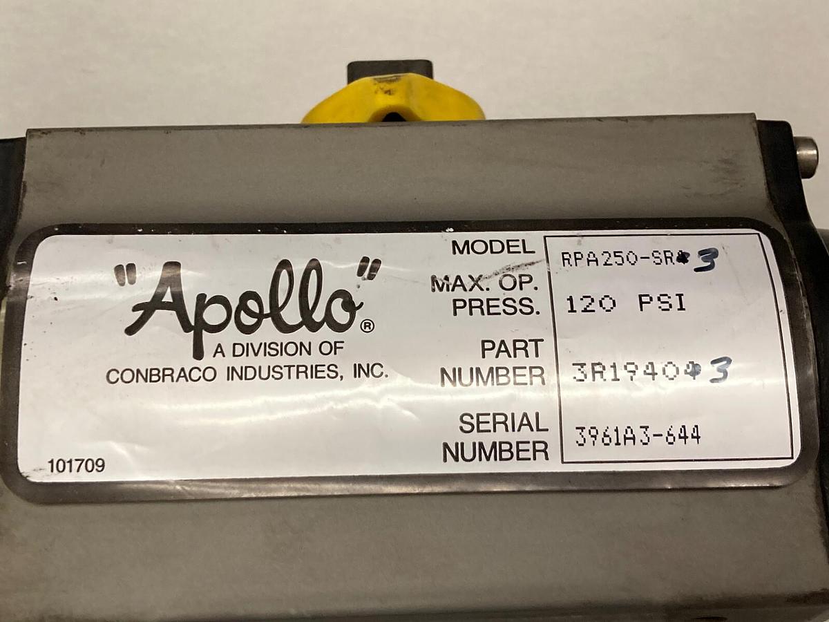 Used Apollo Conbraco,Model RPA250-SR3,Actuator 120 PSI  Part Numer 3R19403