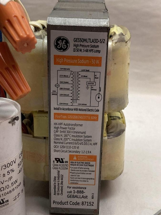 Used GE,GES50MLTLA3D-5/2,High Pressure Sodium Ballast