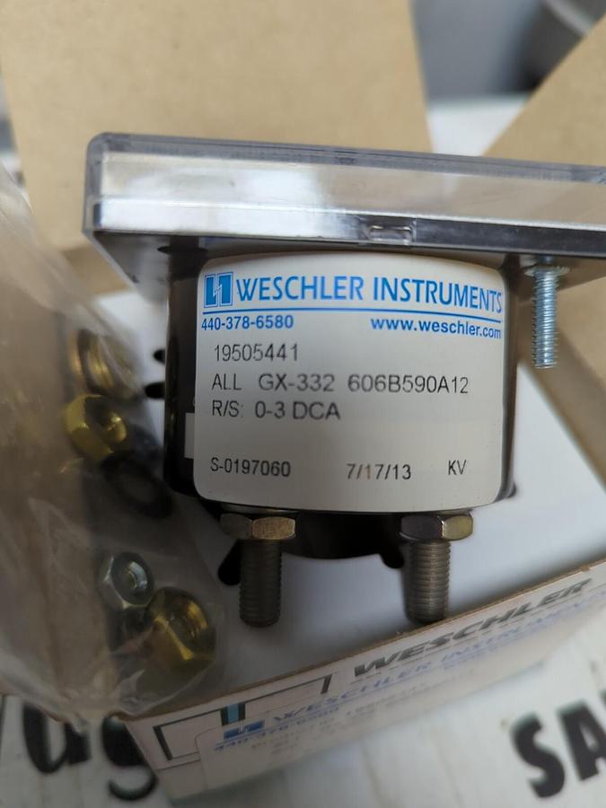 WESCHLER,19505441 ALL GX-332 R/S: 0-3 DCA, PANEL METER NOS