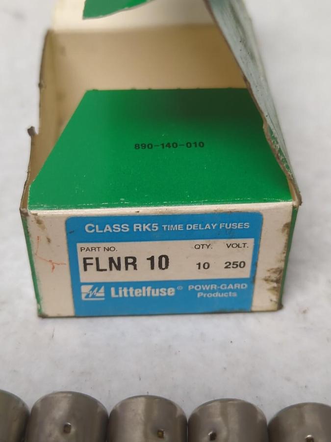 LITTELFUSE,FLNR 10,TIME-DELAY 10 AMP FUSES BOX OF 10 NOS