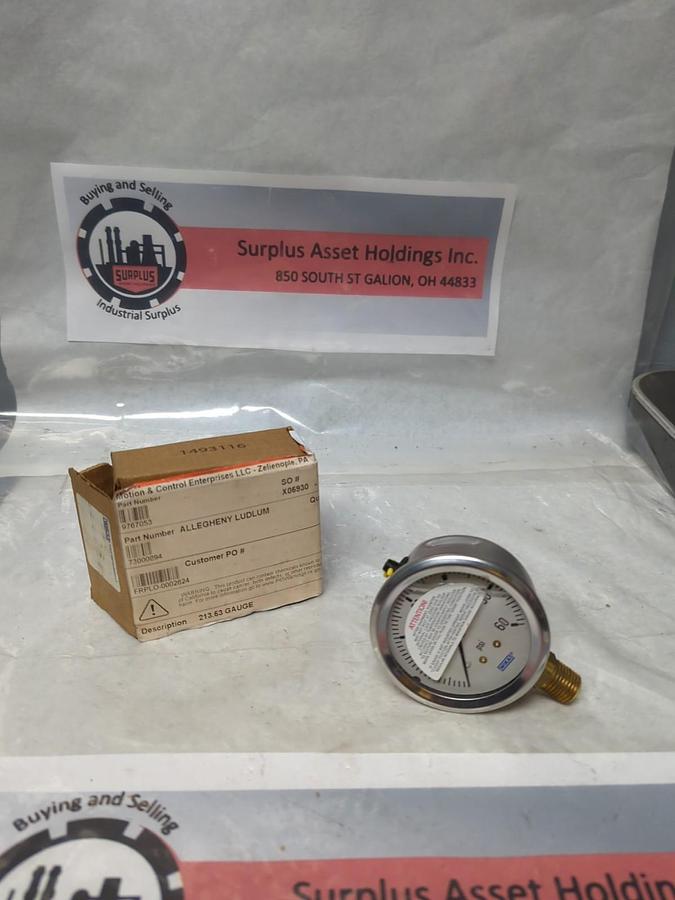 WIKA,0-60,GAUGE 2-1/2 IN FACE 1/4 IN NPT BOTTOM CONNECTION NOS
